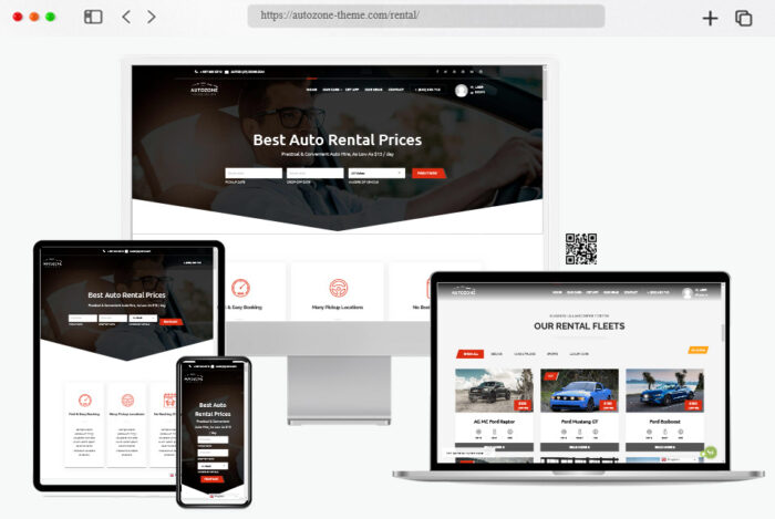 autozone auto dealer car rental theme