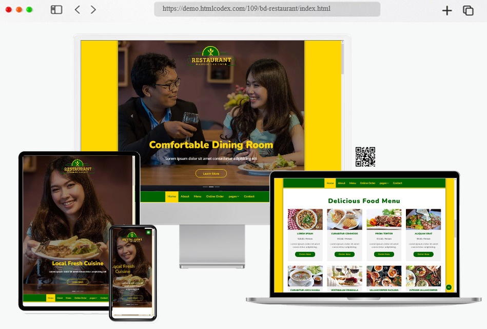 bd restaurant free restaurant html template