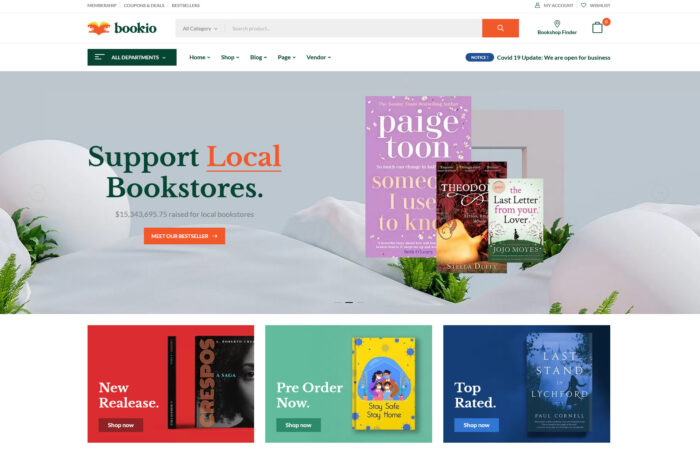 bookio book store woocommerce wordpress theme