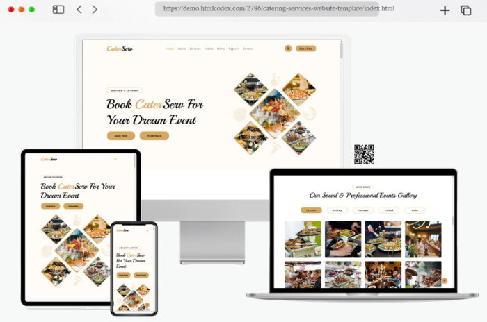 caterserv restaurant services website template