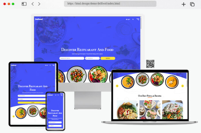 delfood html restaurant website template