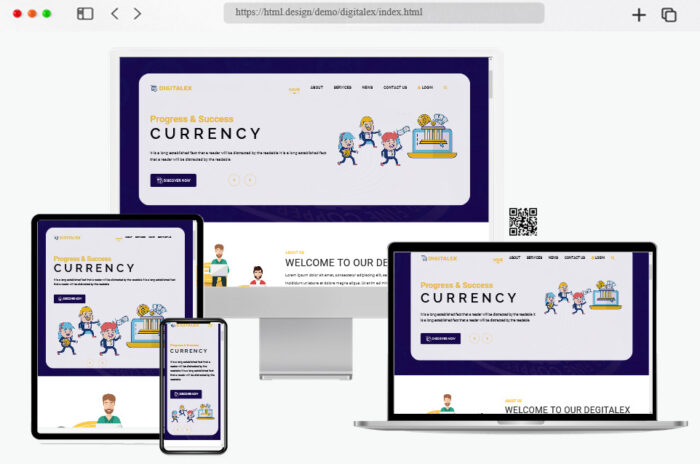 digitalex finance currency website template