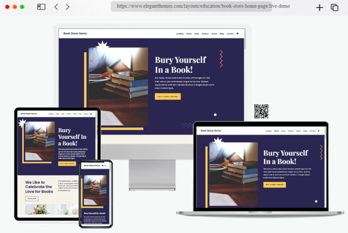 divi book store theme