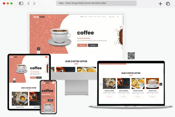 dozecafe free coffee html template