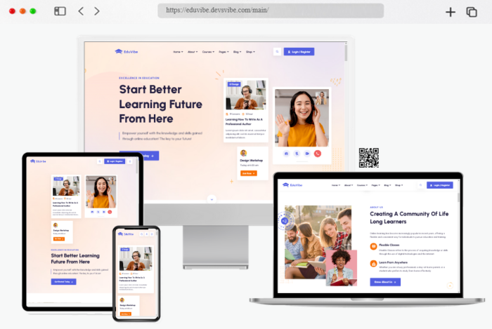 eduvibe online course wordpress theme
