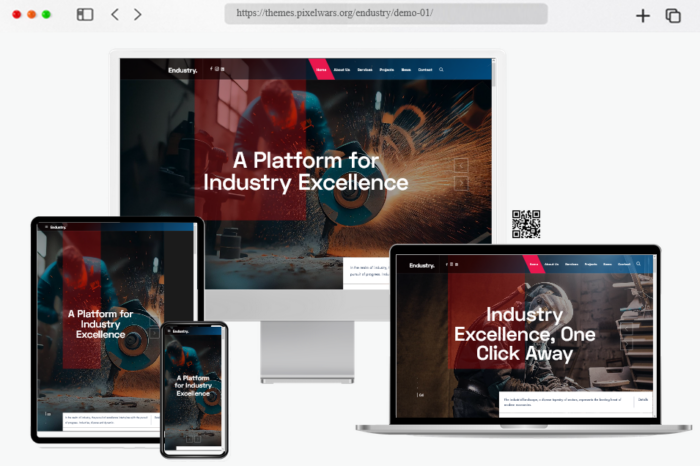 endustry industrial factory wordpress theme