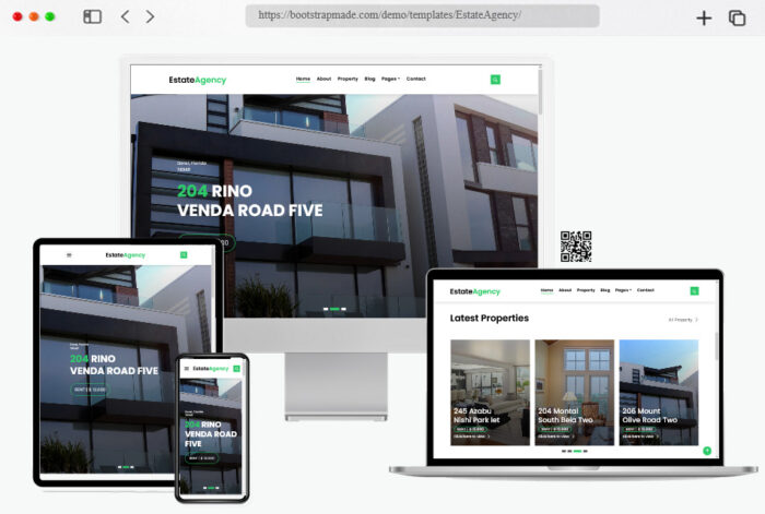 estateagency bootstrap real estate website template