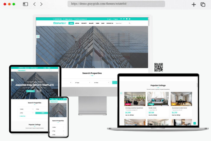 estatebit free real estate website template