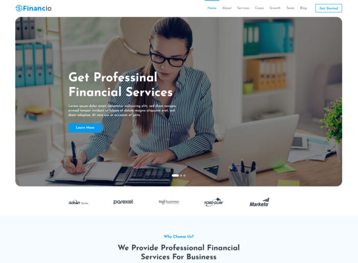 financio finance investment html website template