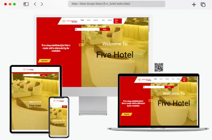 five free hotel html template