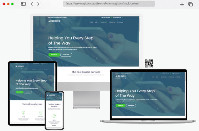 free financial services website template