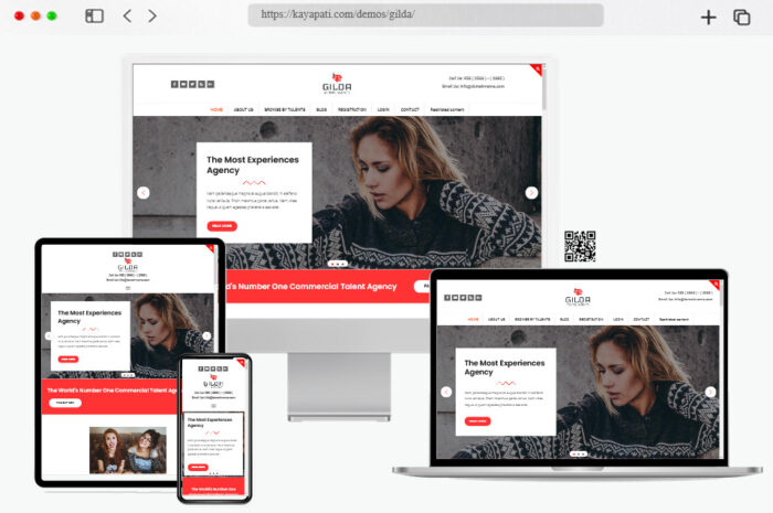 gilda model agency wordpress theme