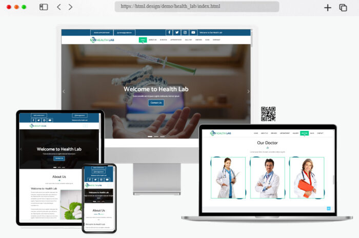 health lab free medical responsive website template
