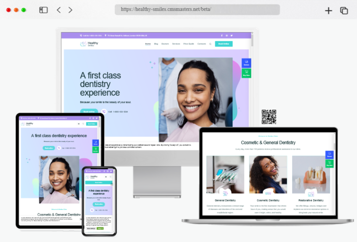 healthy smiles dental wordpress theme