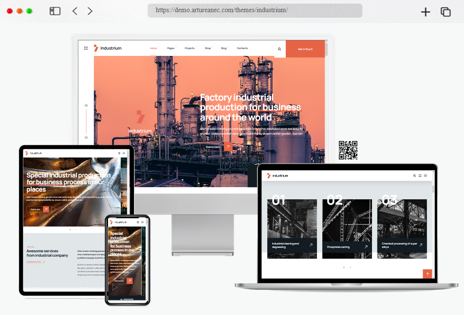 industrium industry factory wordpress theme