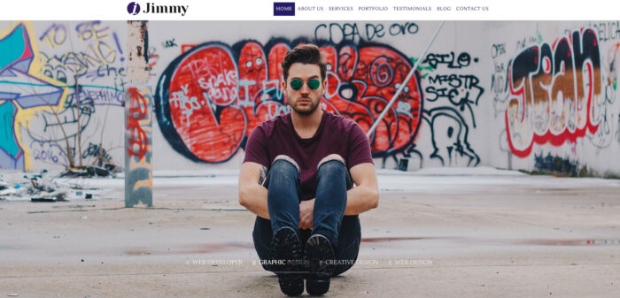 jimmy html onepage personal template