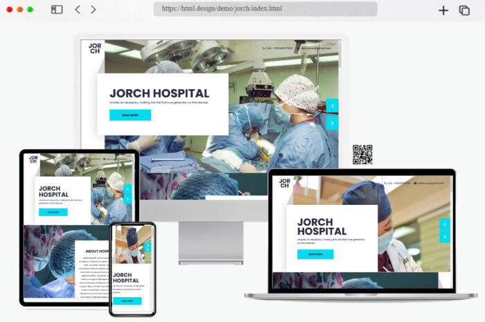 jorch free hospital website template