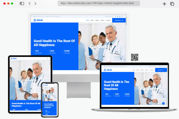 klinik clinic website template
