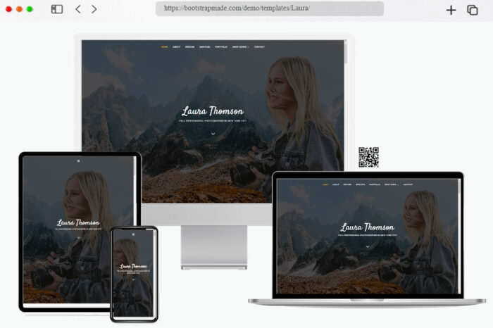 laura free creative bootstrap template