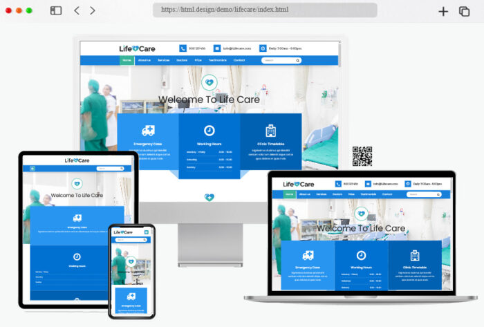 life care free medical responsive template