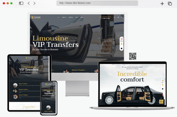 limme limousine transfers wordpress theme