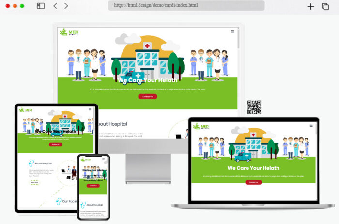medi free hospital website template