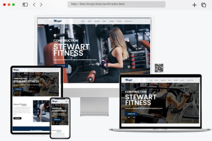 Misfit Free Fitness HTML Template