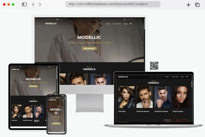 modellic model agency wordpress theme