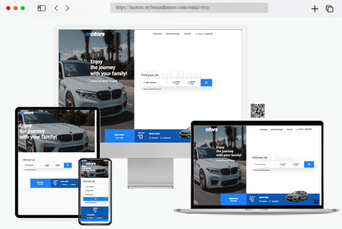 motors car rental wordpress theme