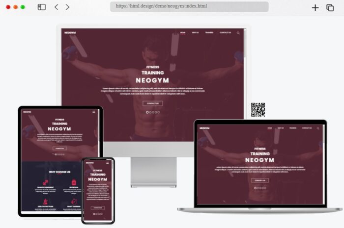 neogym free gym website template