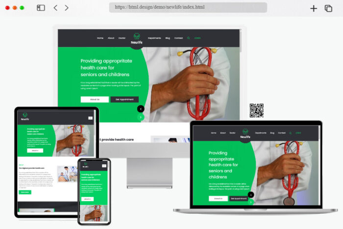 newlife free health care html template
