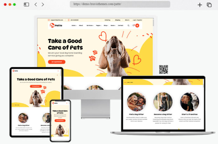 patte pet care pet shop wordpress theme
