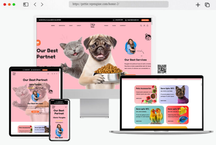 petty pet care pet shop theme