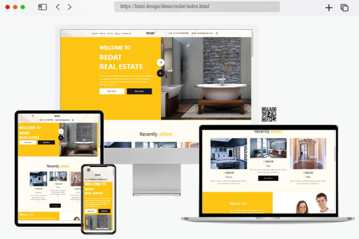 redat free real estate website template