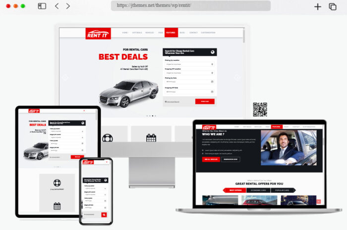 rentit vehicle car rental wordpress theme