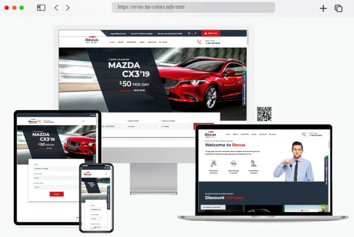 revus car rental wordpress theme