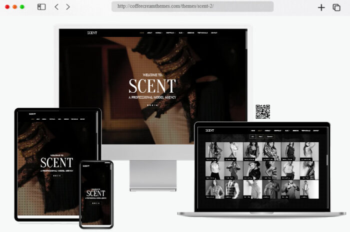 scent model agency wordpress theme