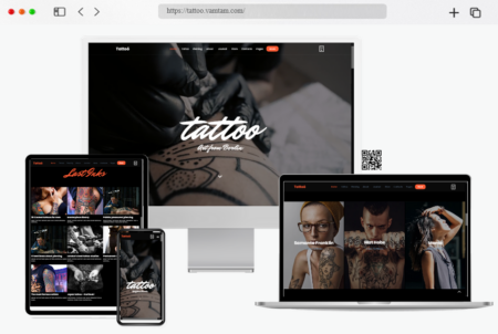Tattoo WordPress Theme 450x302 