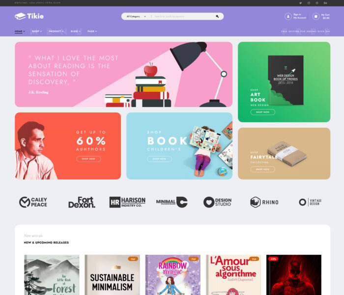 tikie book store woocommerce wordpress theme