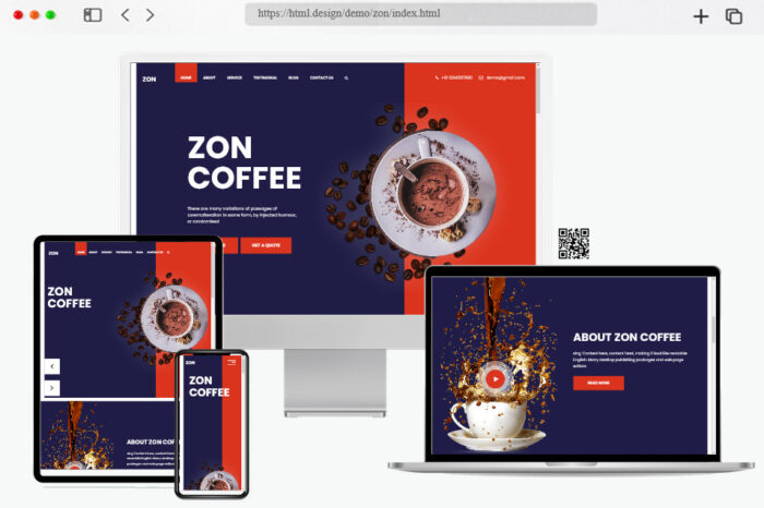 zon free coffee cafe html template