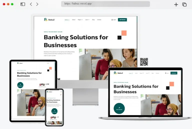 Babuz Fintech Digital Banking React Next JS Template