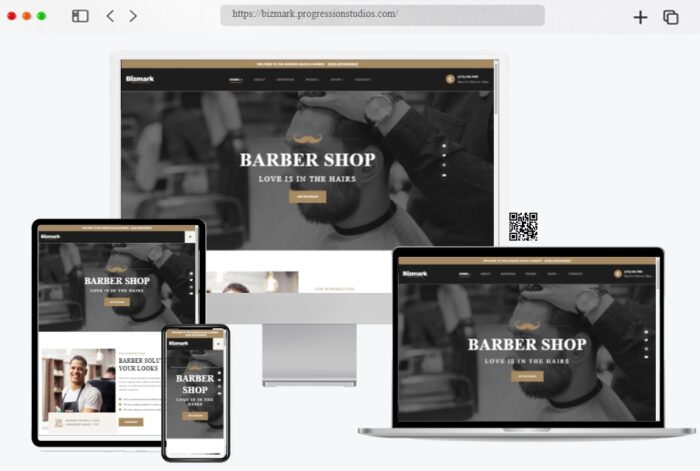 bizmark salon barber shop wordpress theme