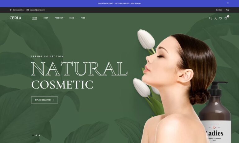 Cerla Cosmetics WooCommerce WordPress Theme