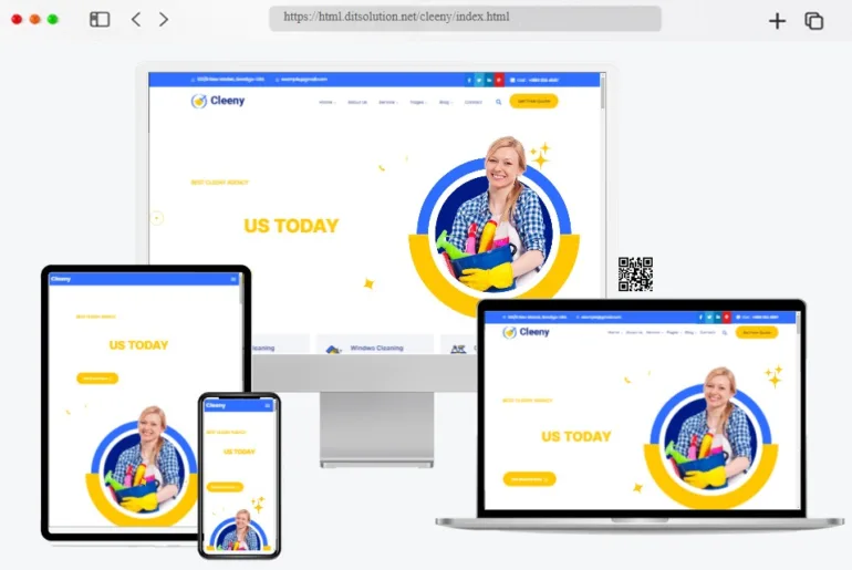 Cleeny Cleaning Services HTML Template