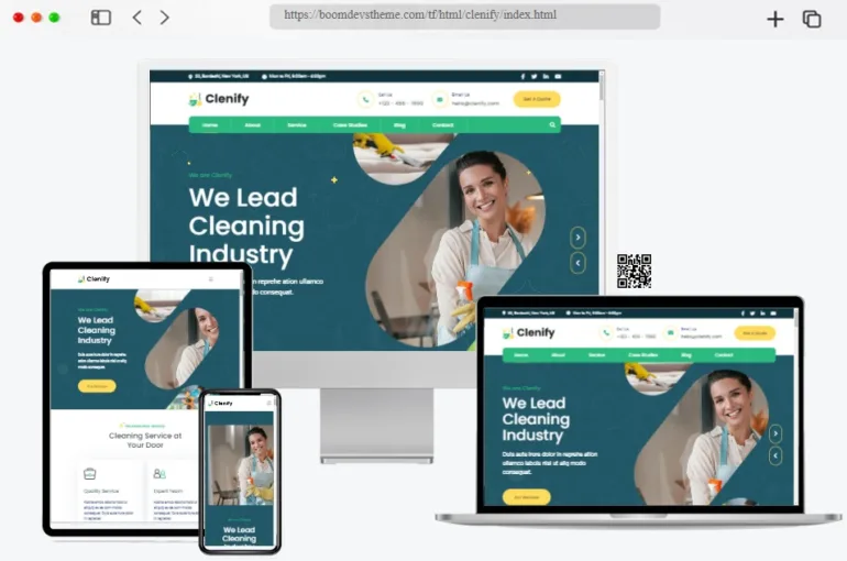 Clenify Cleaning Service HTML Template