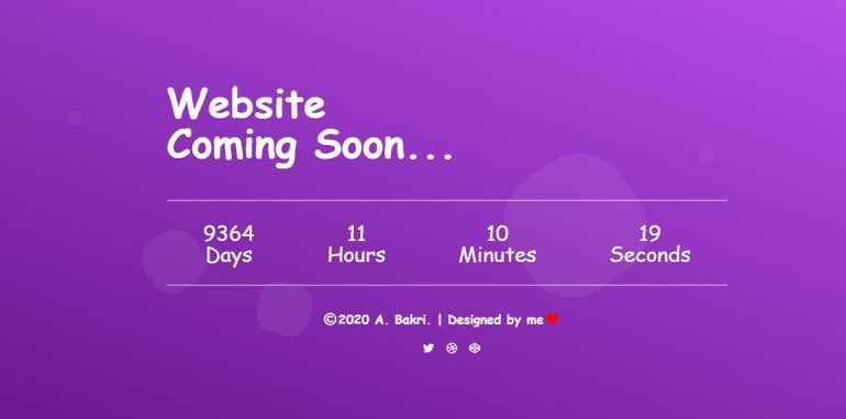 Coming Soon Page website