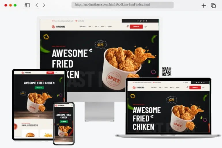 Foodking Fast Food Restaurant HTML Template
