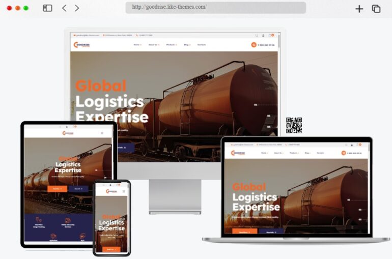 Goodrise Logistics Transportation WordPress Theme