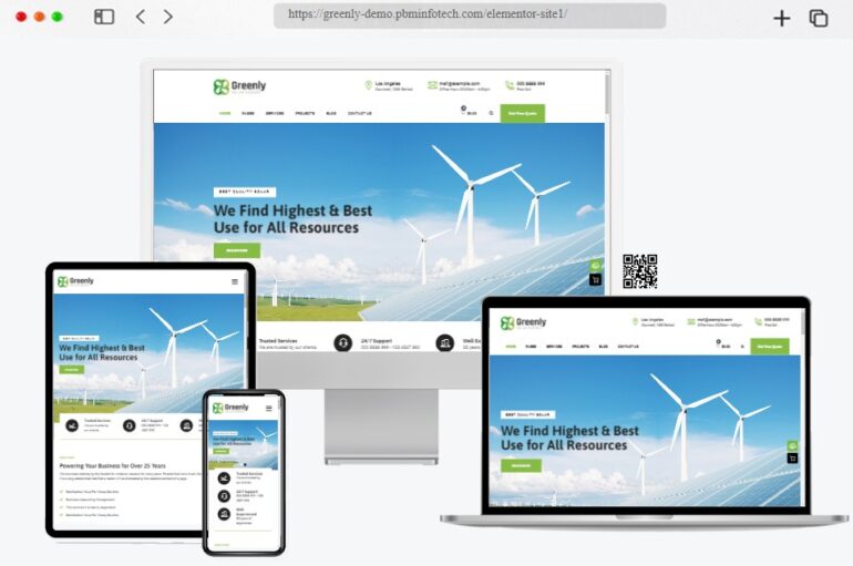 Greenly Solar Energy WordPress Theme