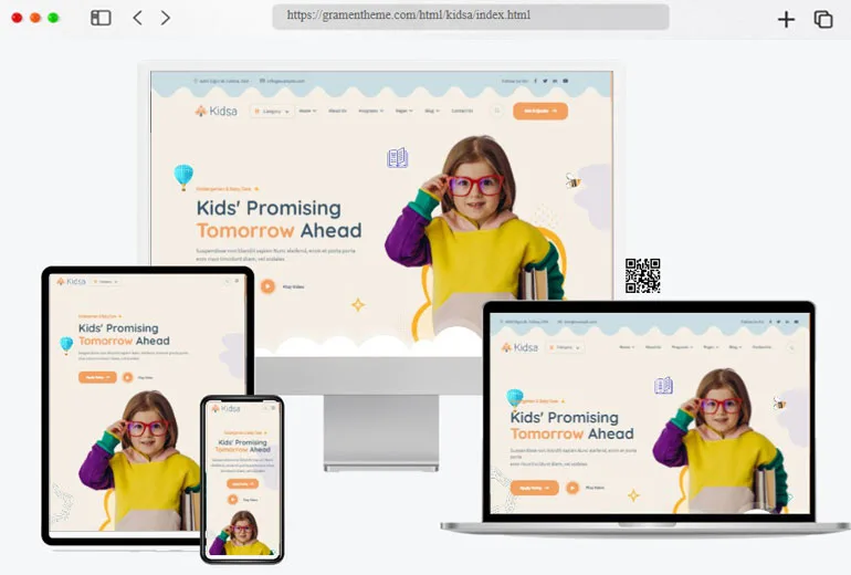 Kidsa Kindergarten School HTML Template